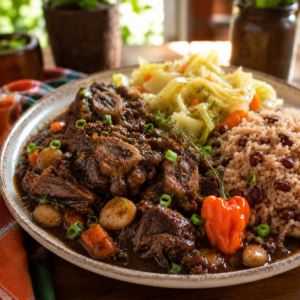Jamaican oxtail recipe slow cooker with rich gravy