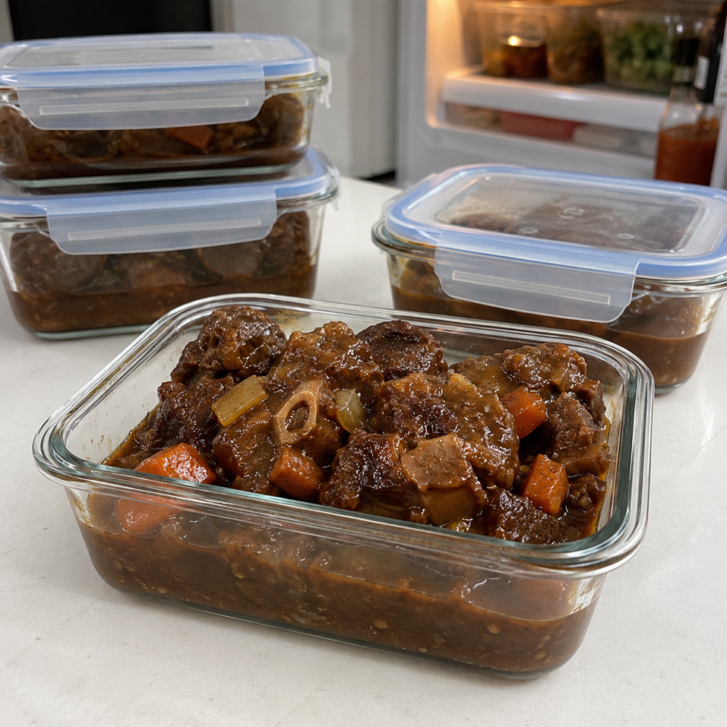 Make ahead slow cooker braised oxtail