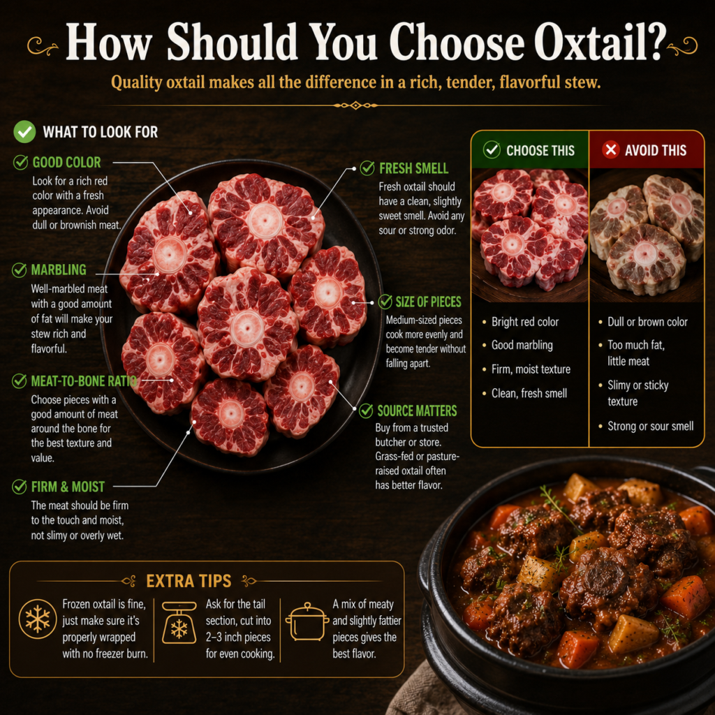 Fresh beef oxtail pieces