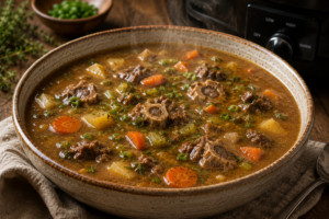Slow cooker oxtail soup recipe