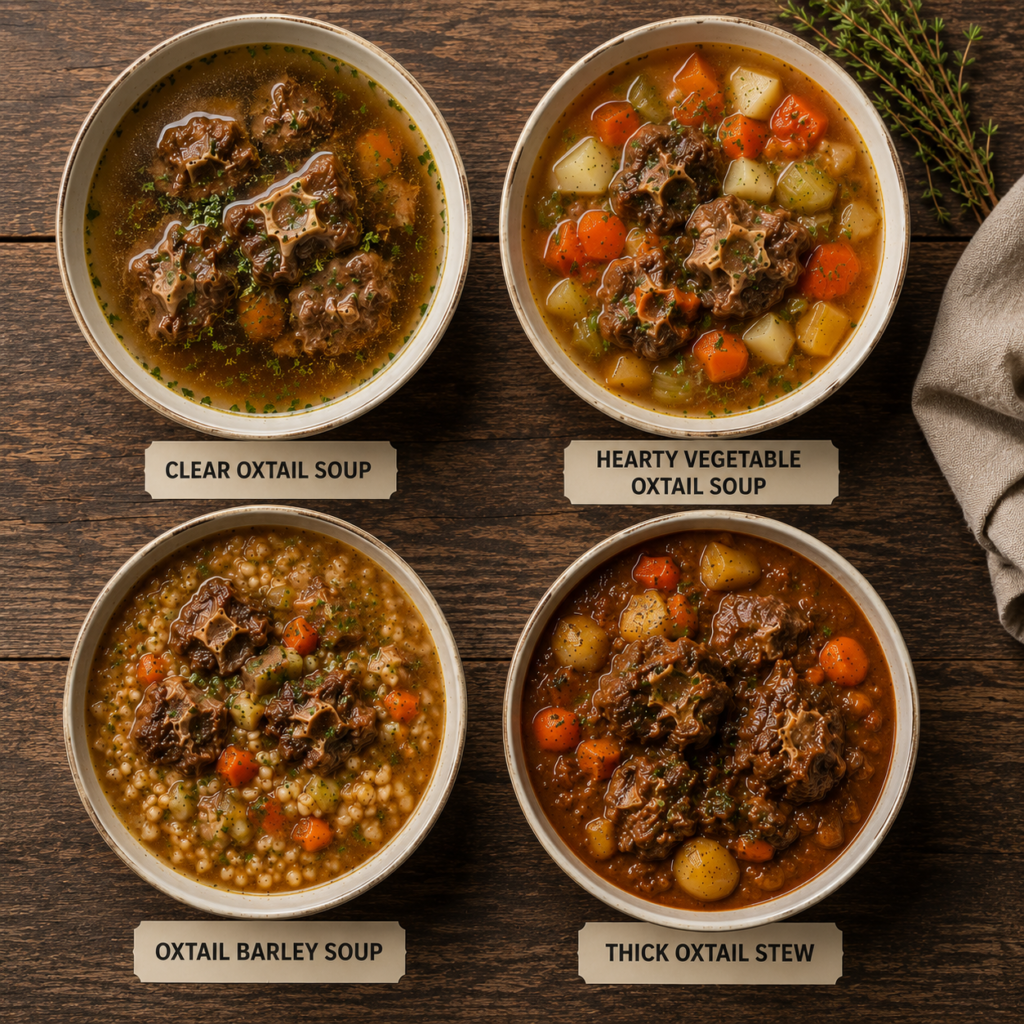 Oxtail soup and stew comparison