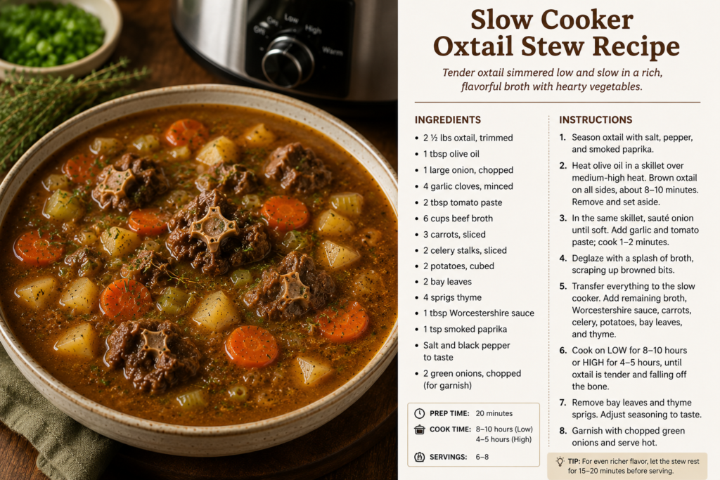 How to make slow cooker oxtail soup