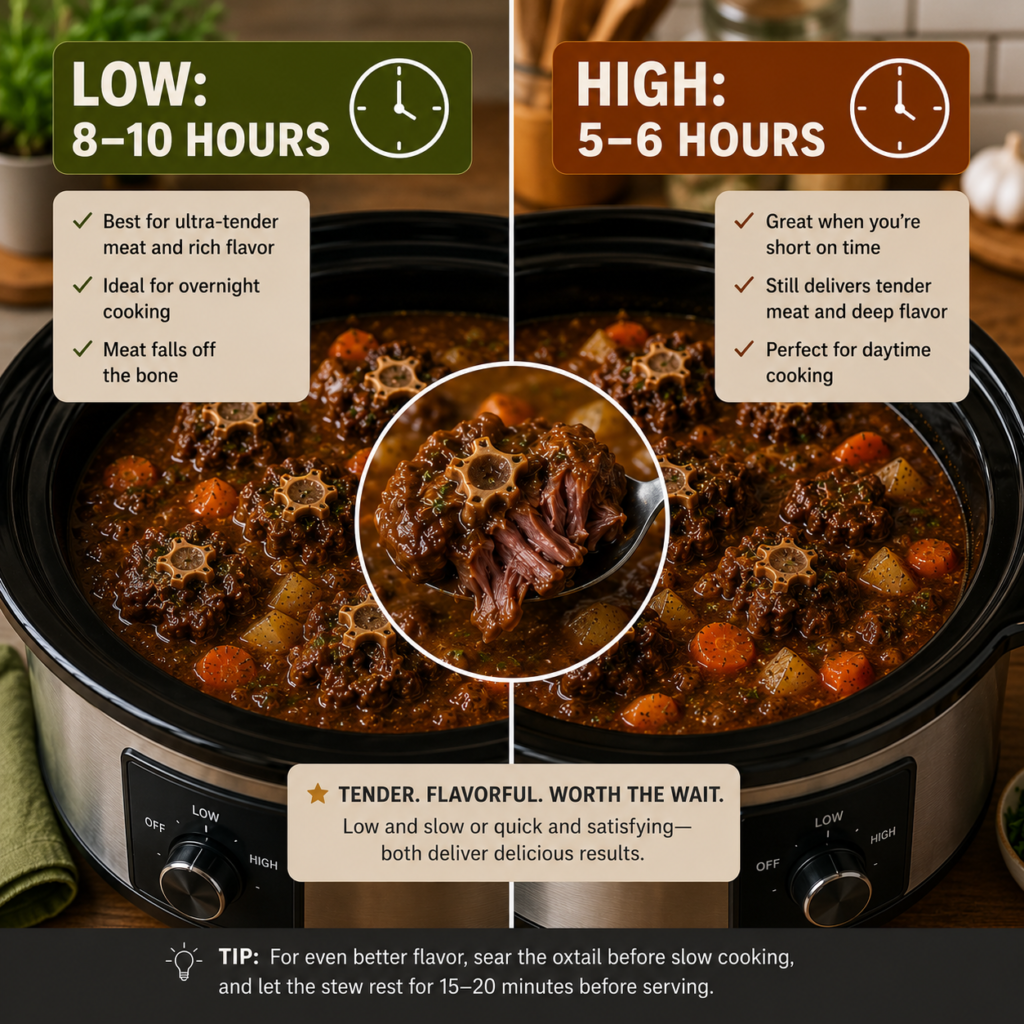 Slow cooker oxtail cooking time
