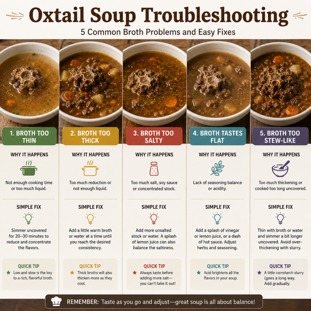 How to fix oxtail soup broth