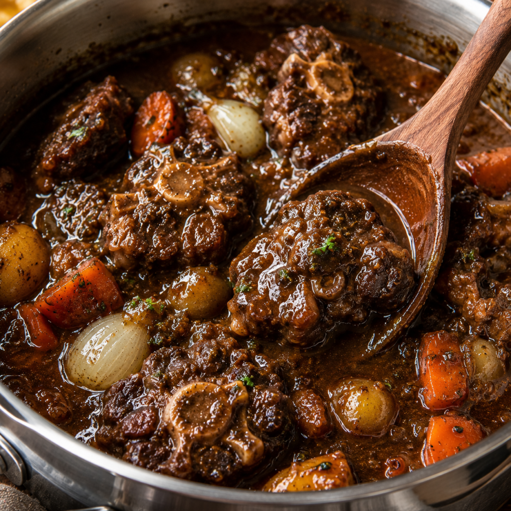 How Do You Make the Gravy Thick and Glossy for slow cooker oxtail