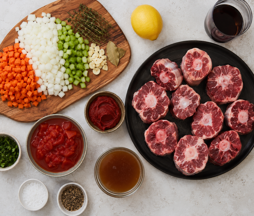 Ingredients for Slow Cooker Oxtail Osso Buco
