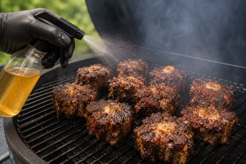 Do You Need to Spritz Oxtails While Smoking?