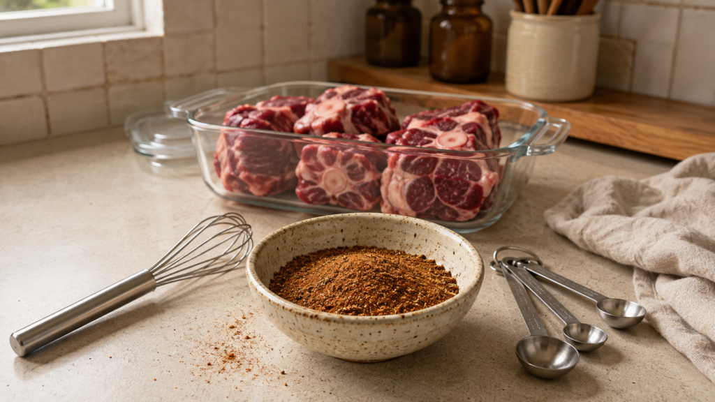 Homemade Oxtail Seasoning Recipe with 17 spices and raw oxtail