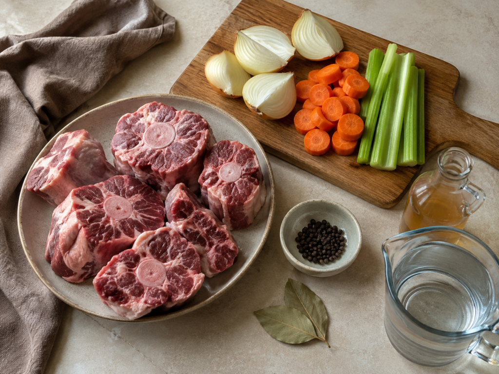Ingredients for Oxtail Bone Broth