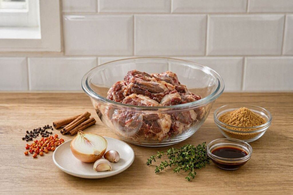 Main Ingredients in Guyanese Pepperpot