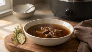 Oxtail Bone Broth in the Slow Cooker
