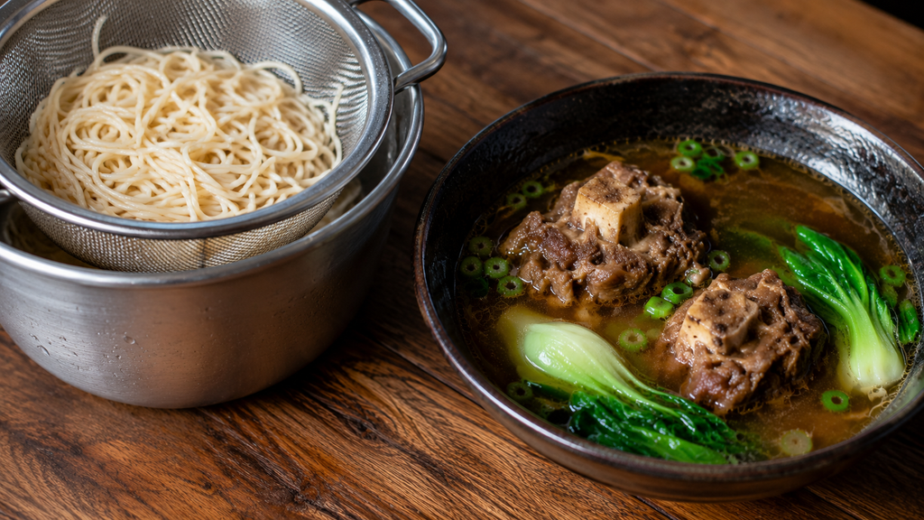 Rustic Noodles and Oxtail Soup
