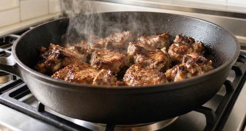 Brown the Oxtail Before Making Pepperpot